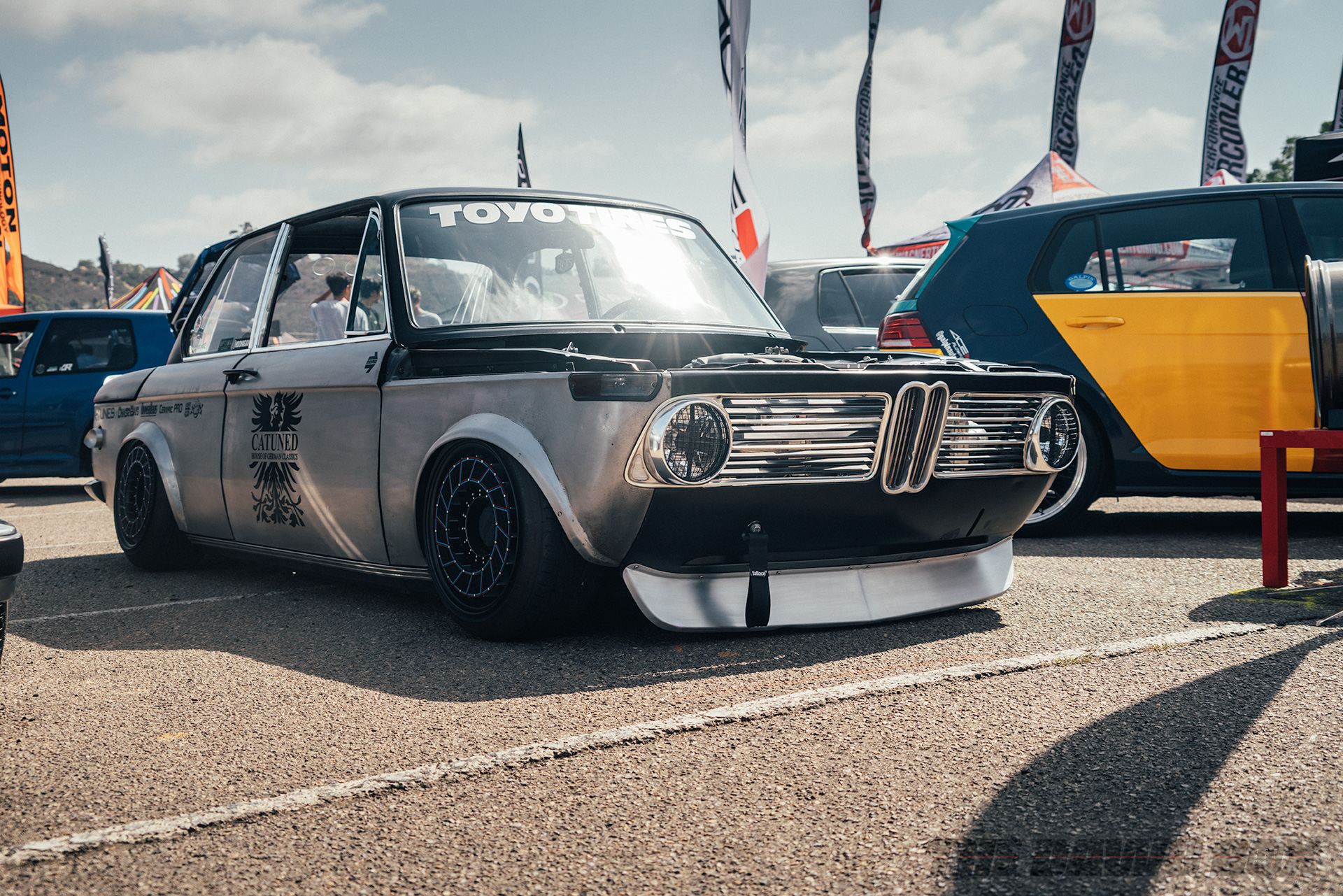 Silver CATuned BMW 2002 known as Ratrod02