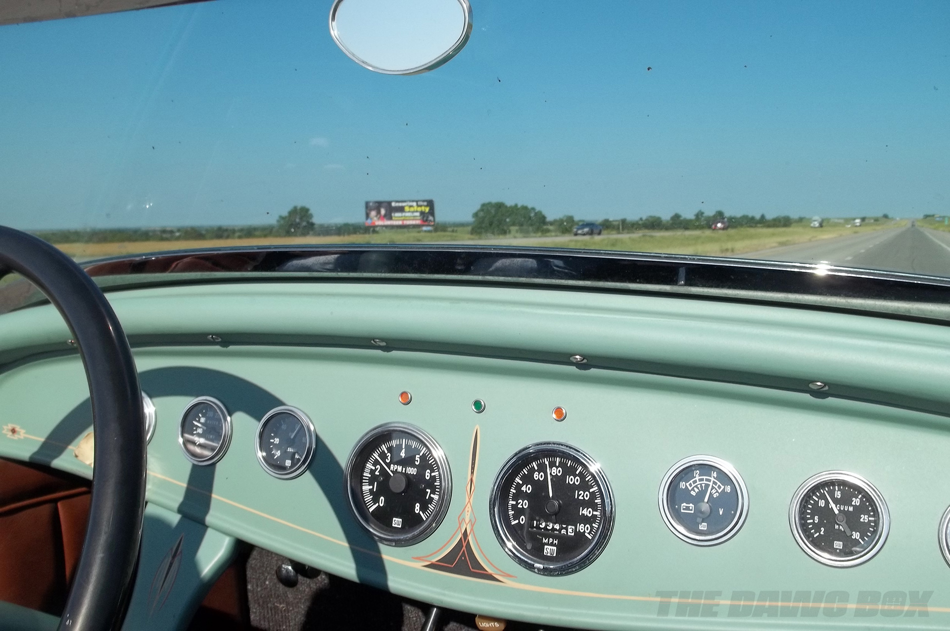 the dashboard of Henry Astor’s ’32 Ford Roadster