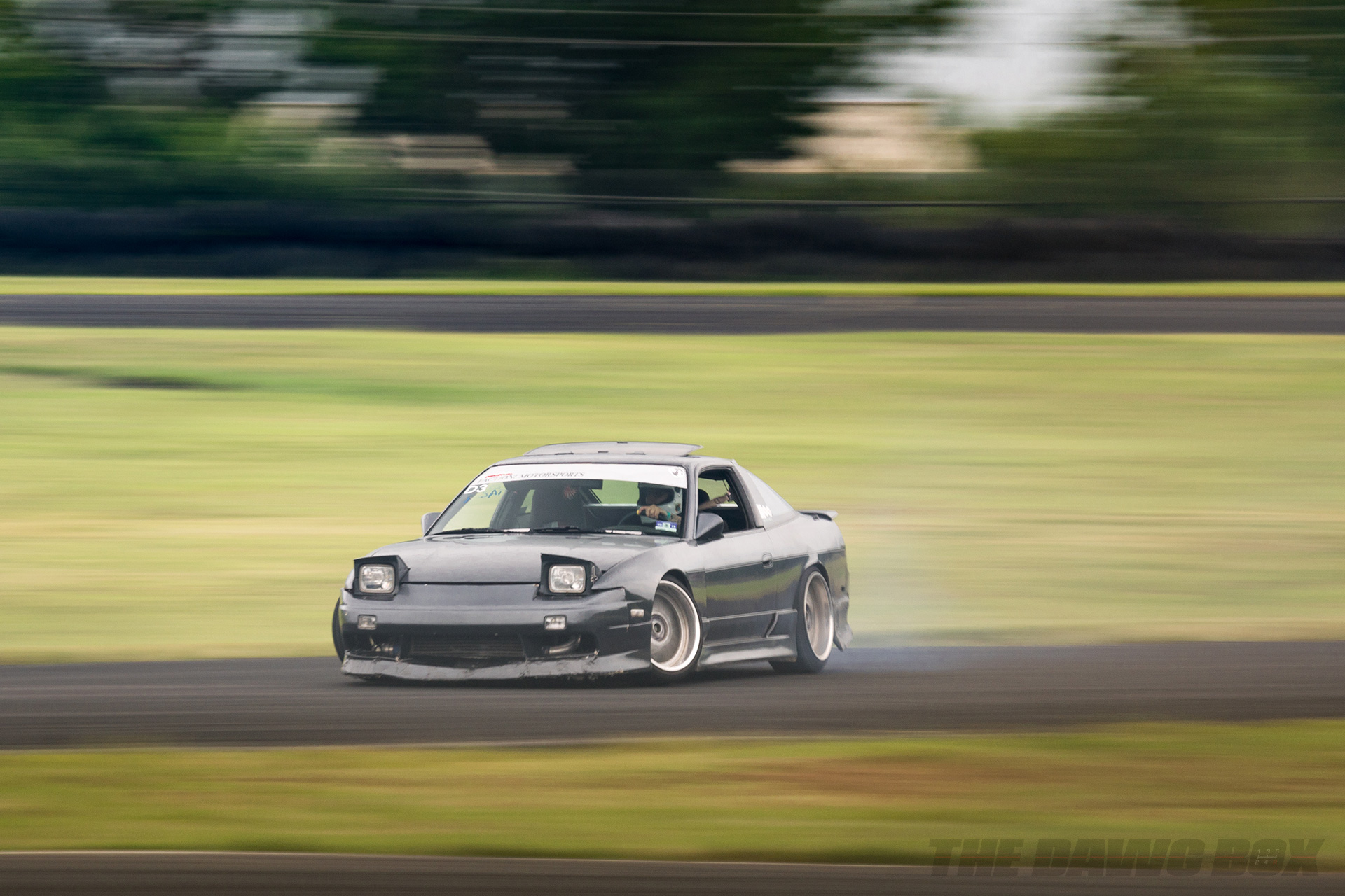 Nissan 240sx fastback S13 about to drift