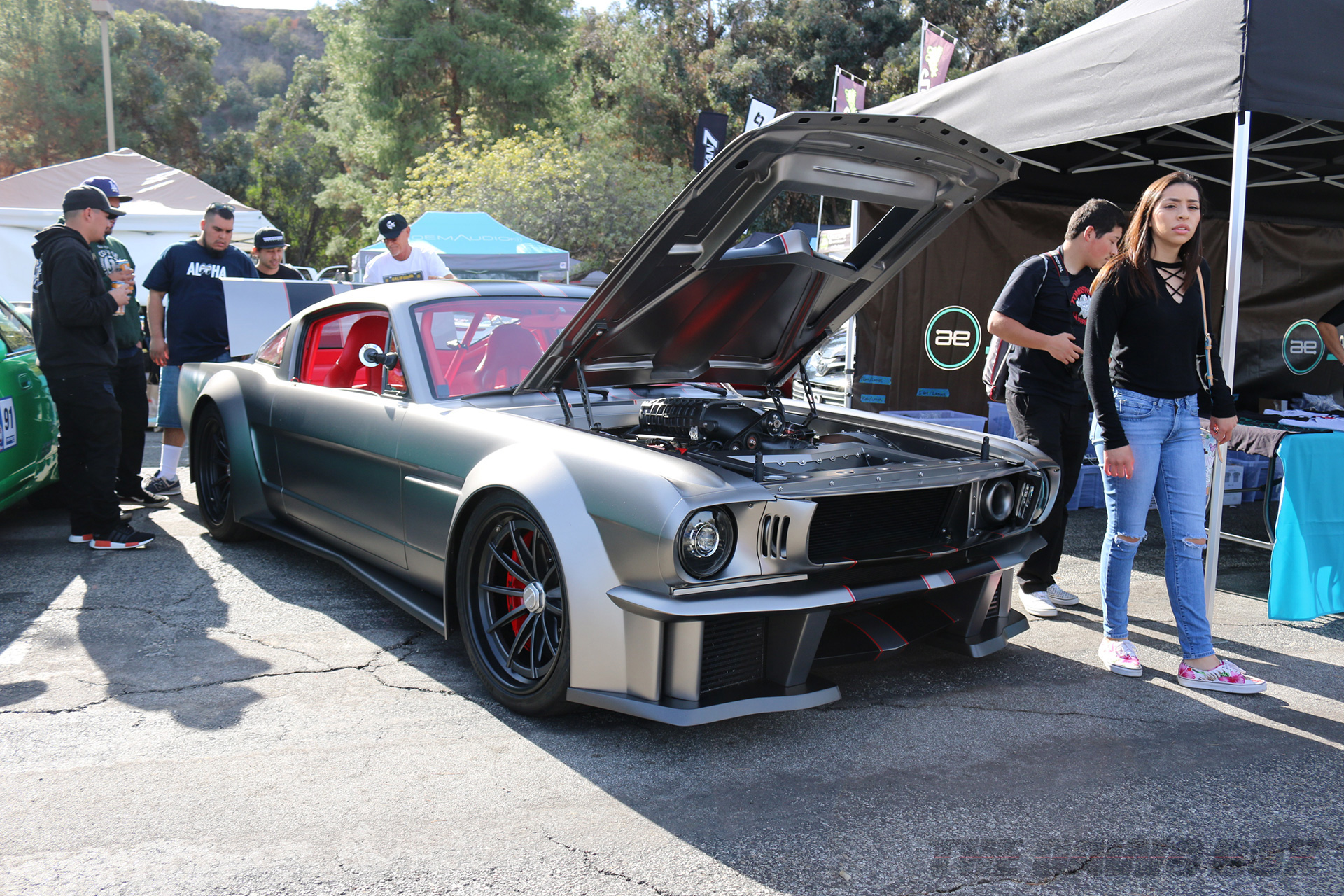 Vicious Mustang designed and built by Timeless Kustoms at the Purist Group Winter Drive 2018