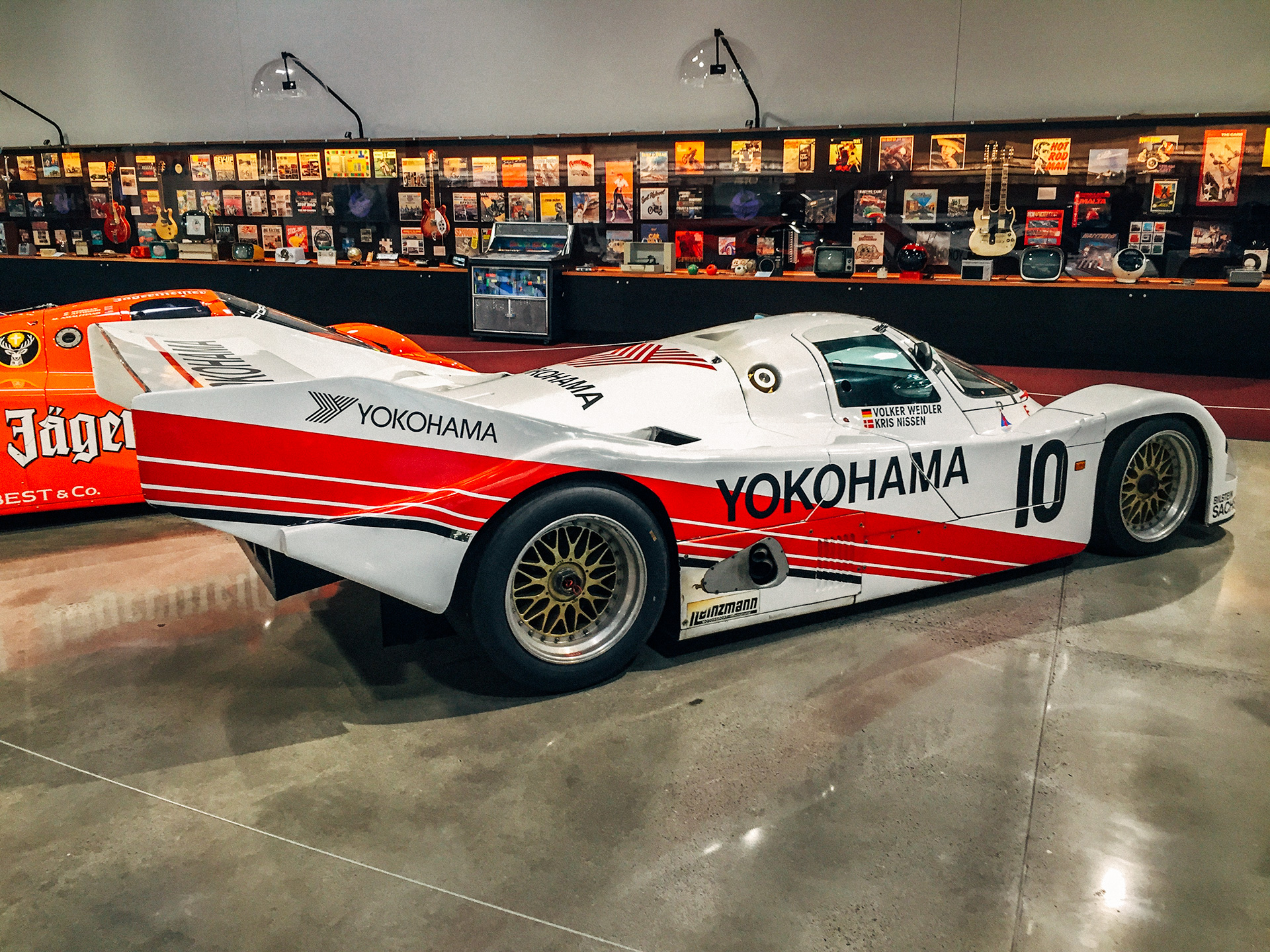 Volker Weidler and Kris Nissen's Porsche 962 C at the World of Speed Museum