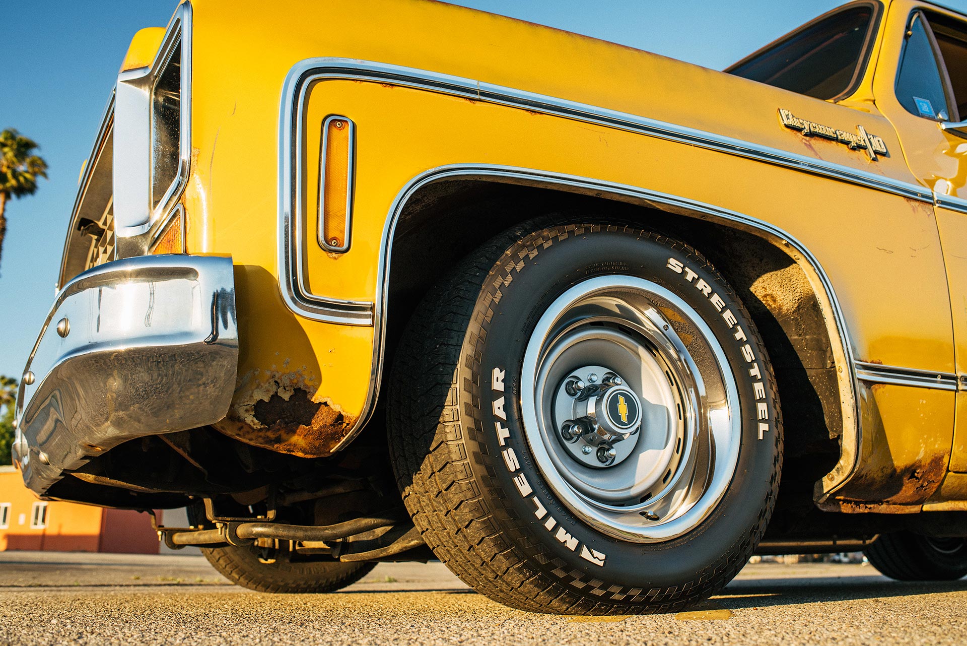 Radial Ply Milestar Streetsteels on a Chevy C10