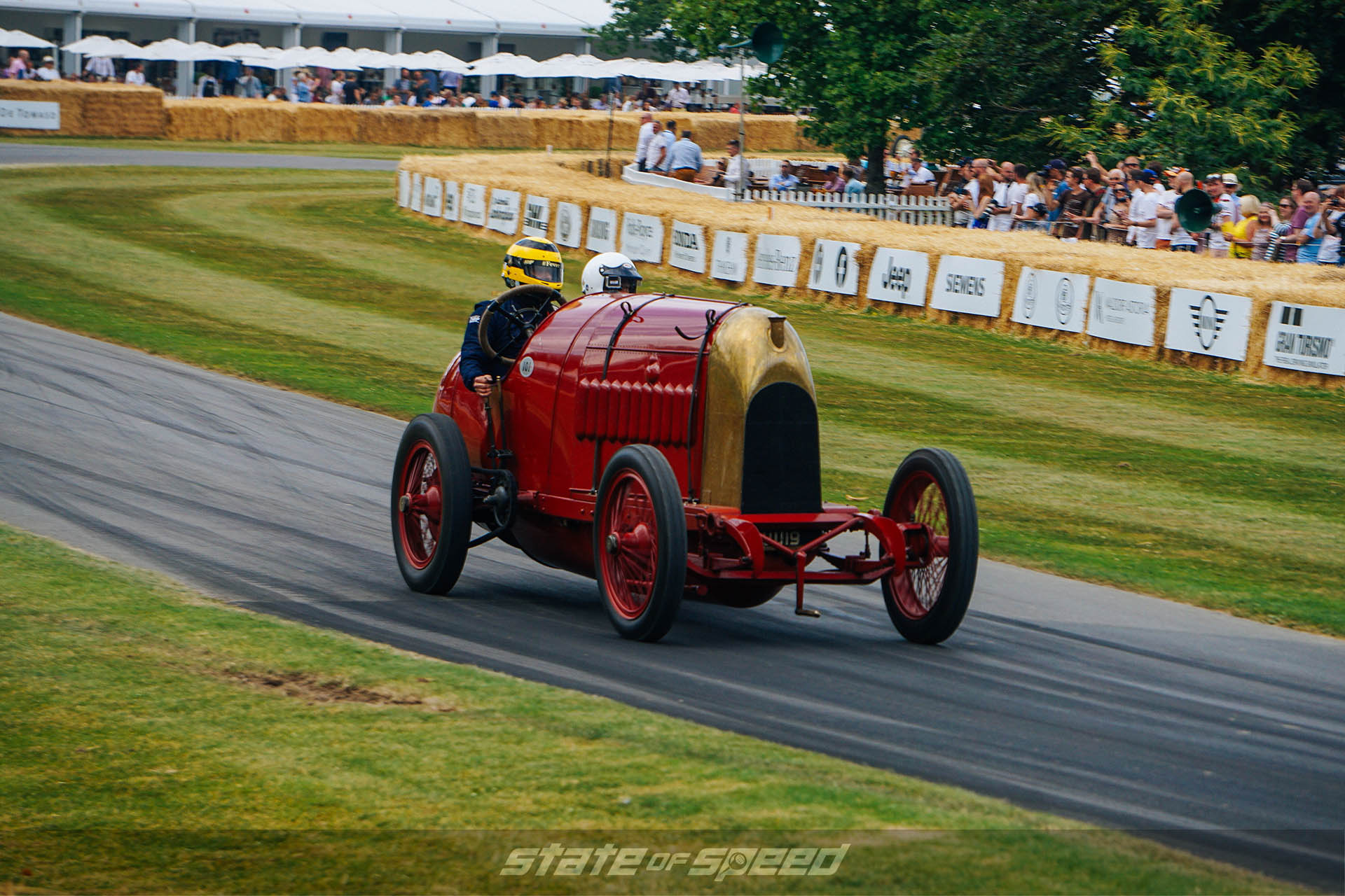 Beast of Turin racing at goodwood festival of speed