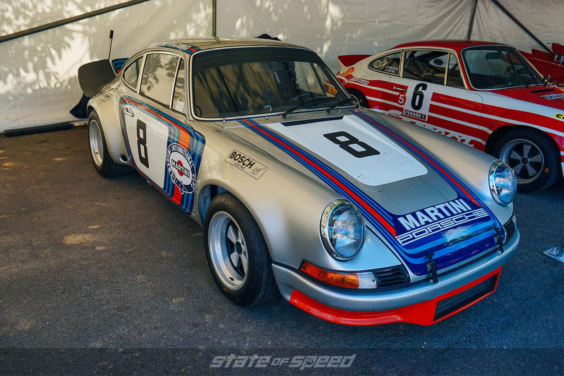 Martini livery porsche at goodwood festival of speed