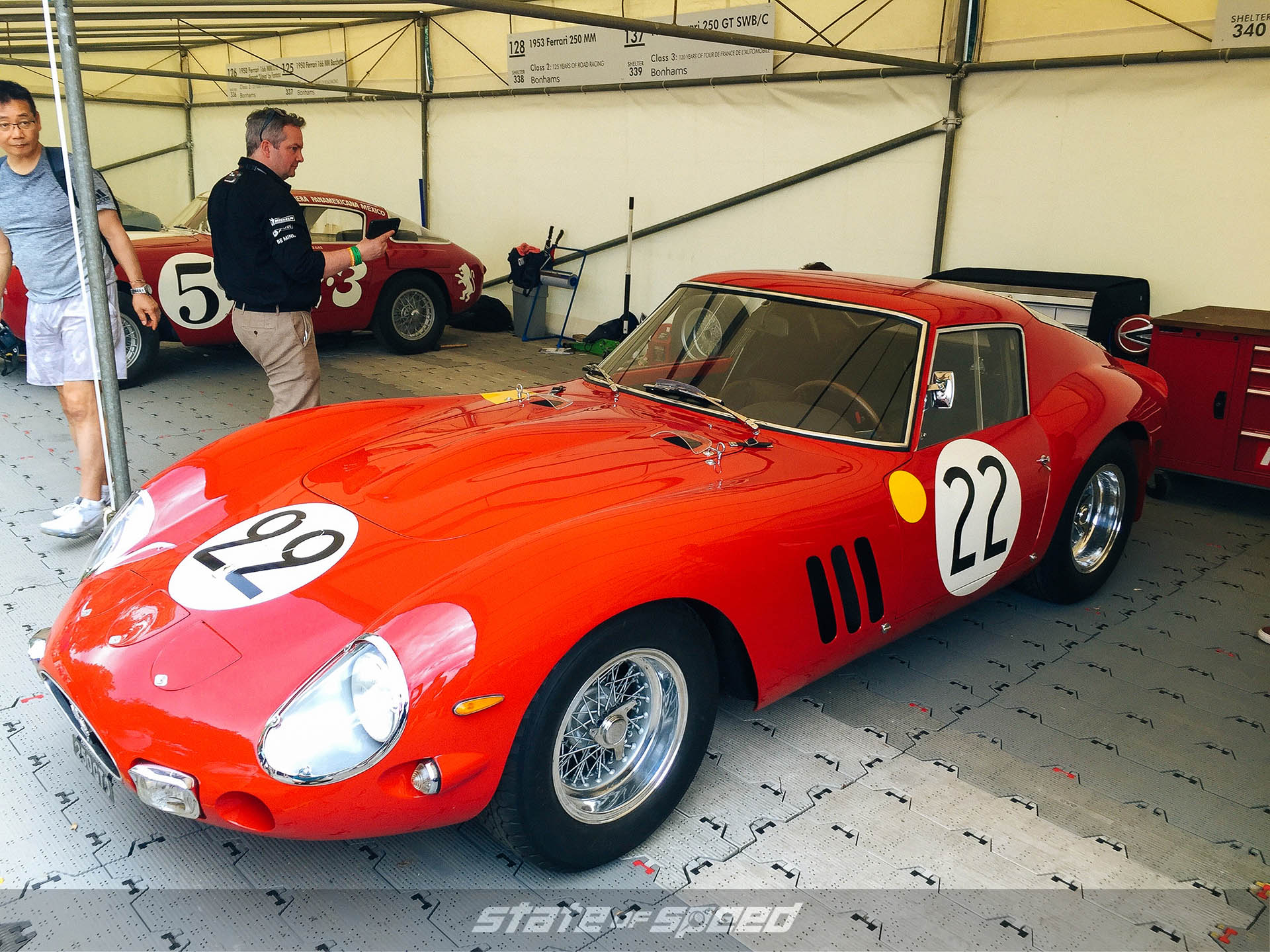 Red 1962 Ferrari 250 GTO at goodwood festival of speed