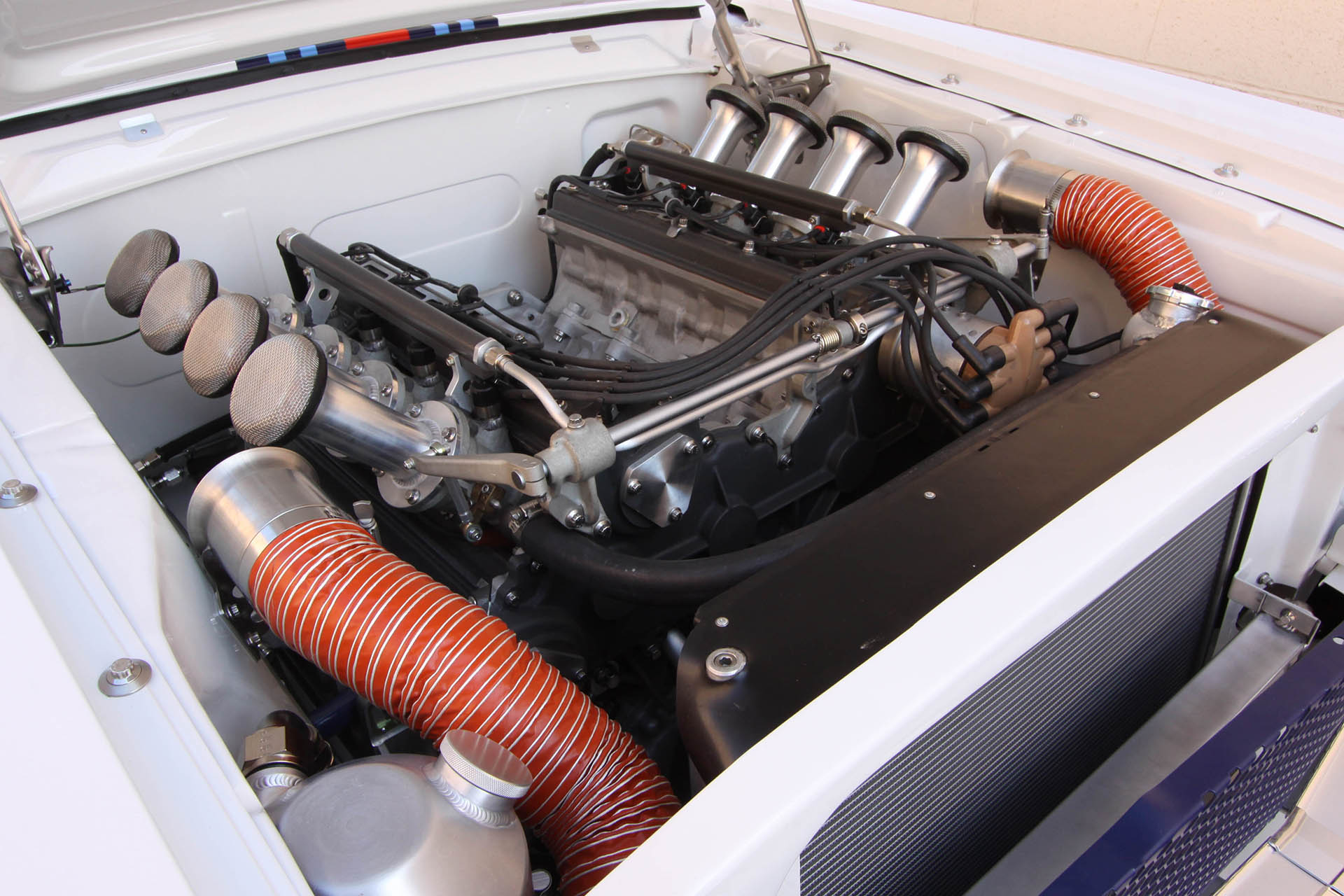 Martini Mustang engine bay