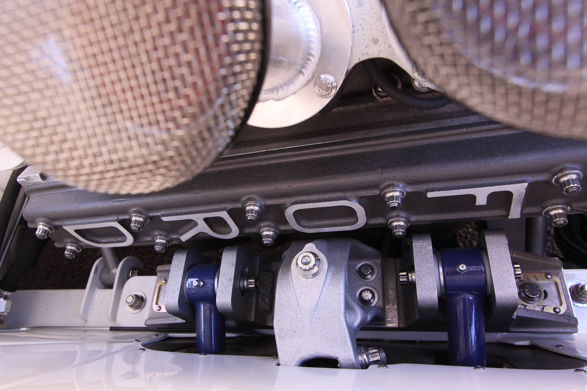 Ford engine block in classic Mustang