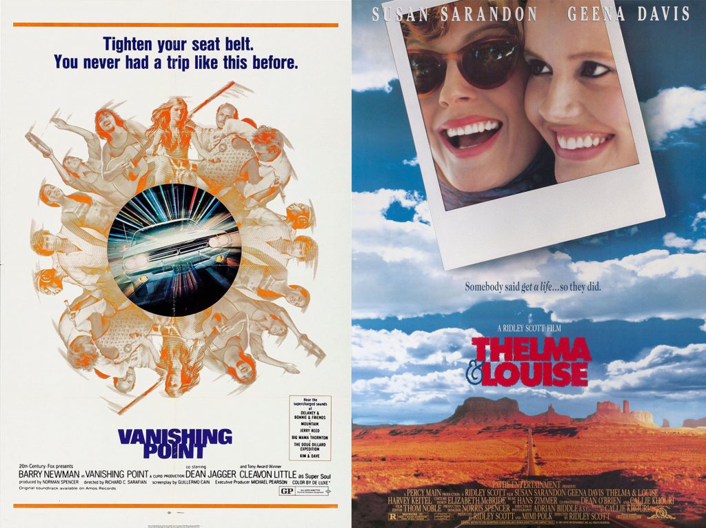 Vanishing Point and Thelma & Louise movie posters