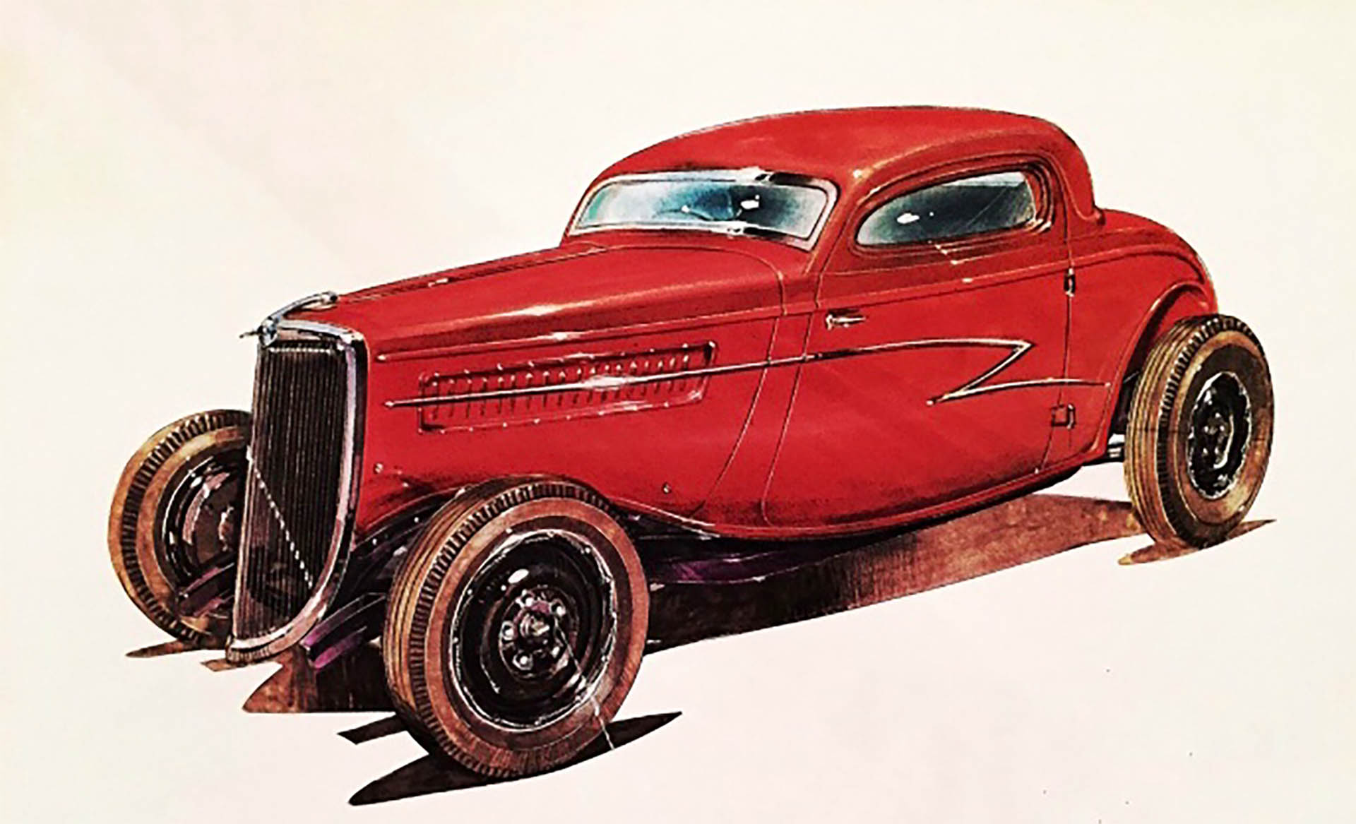 Rendering of the Eliminator inspired Ford coupe by Alberto Hernandez Rendering