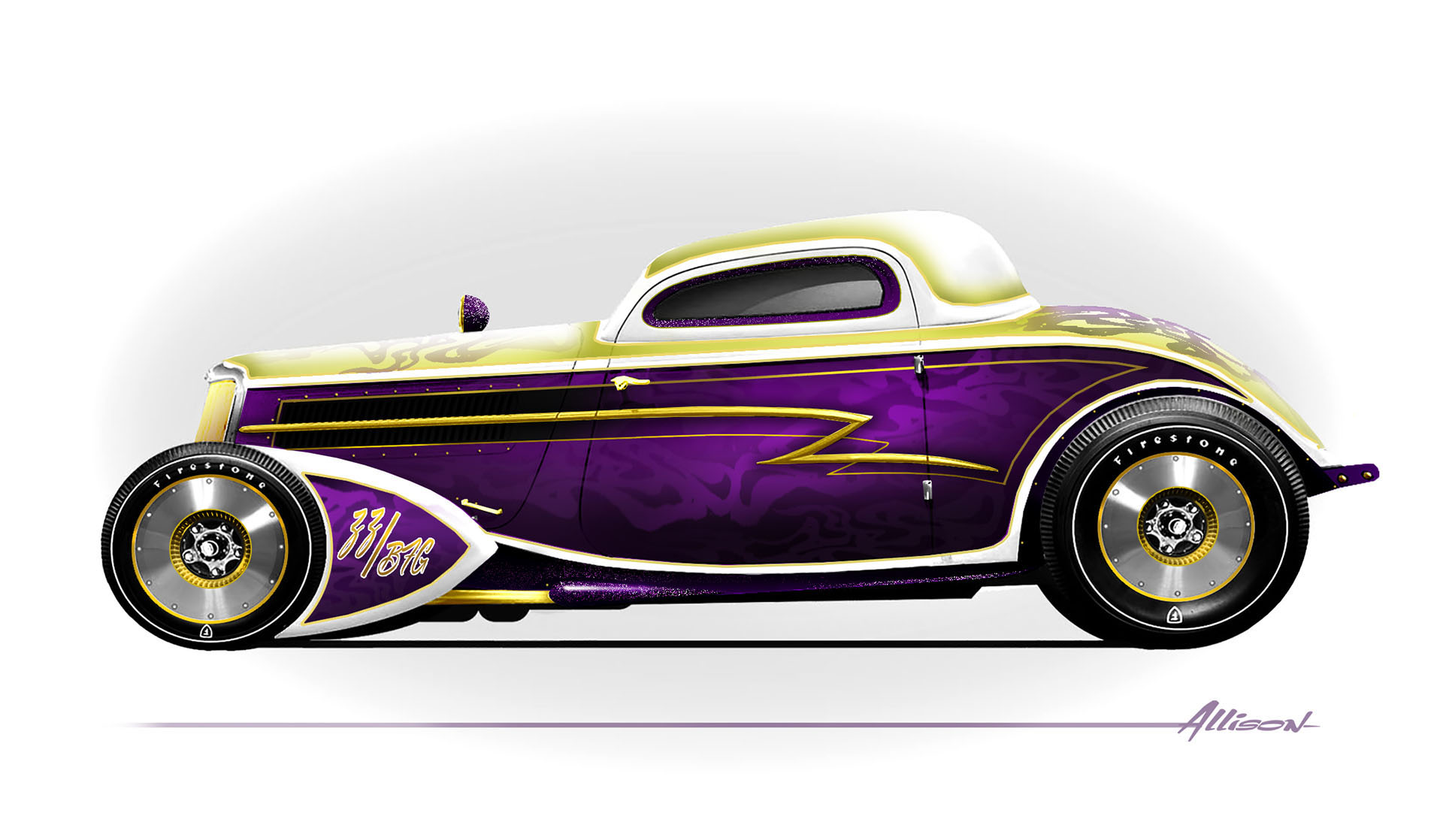 Whiskey Runner Ford Coupe concept art