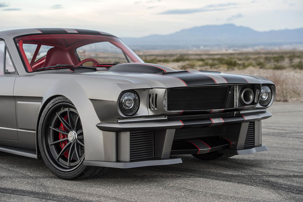 Dual front air coolers and huge air damn on the Vicious Mustang