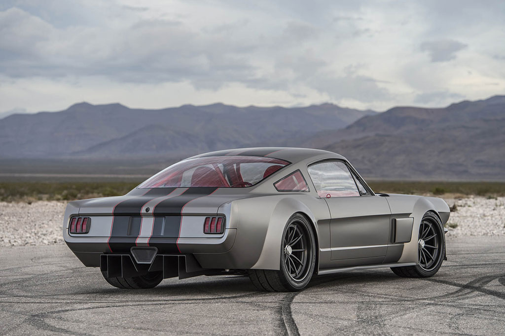 Rear 3/4 shot of the custom vicious mustang
