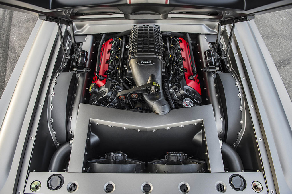Built V8 in a classic muscle car
