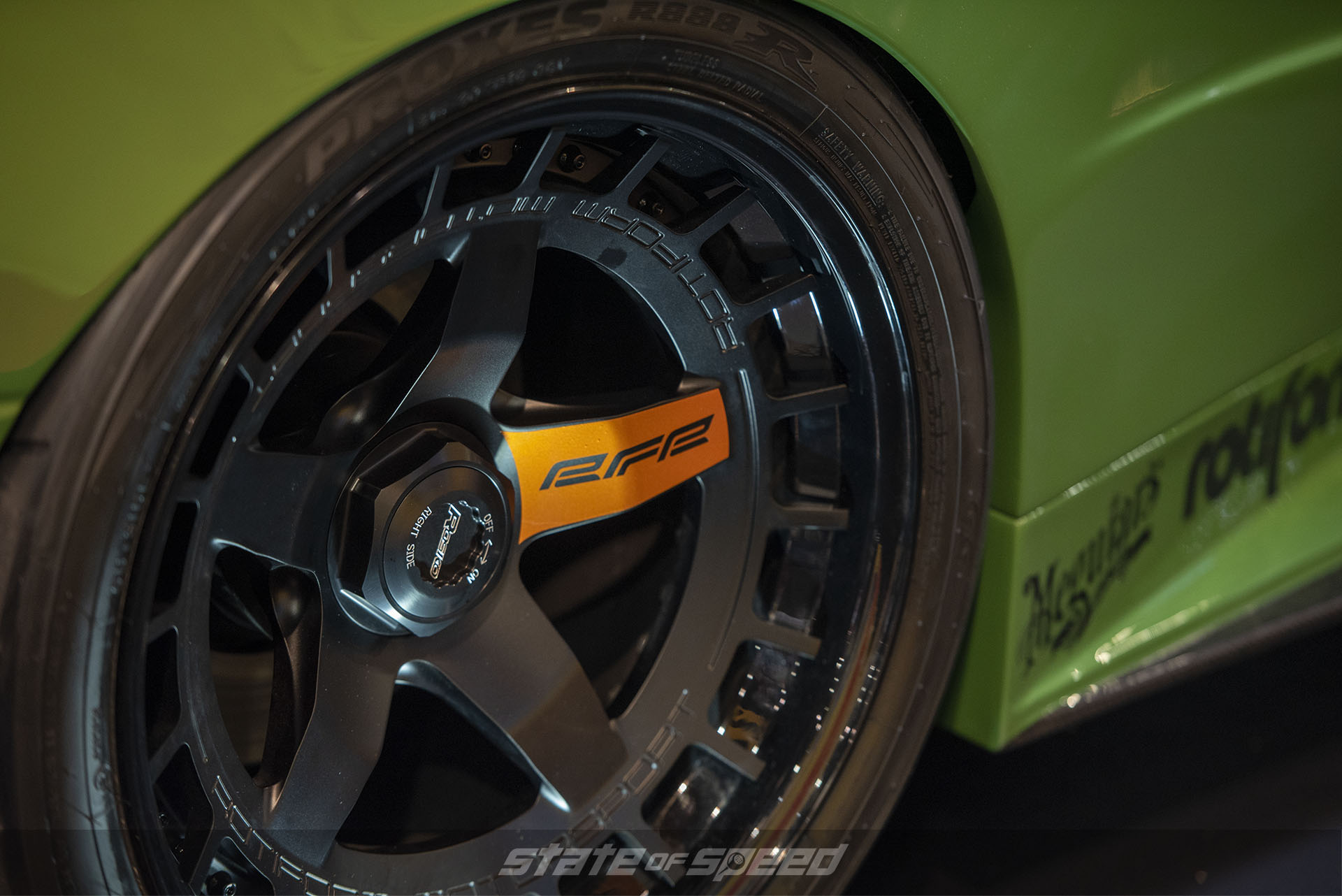 Rebellion Forge Racing BMW E30 at Meguiar's Booth for SEMA 2019 with Rotiform wheels
