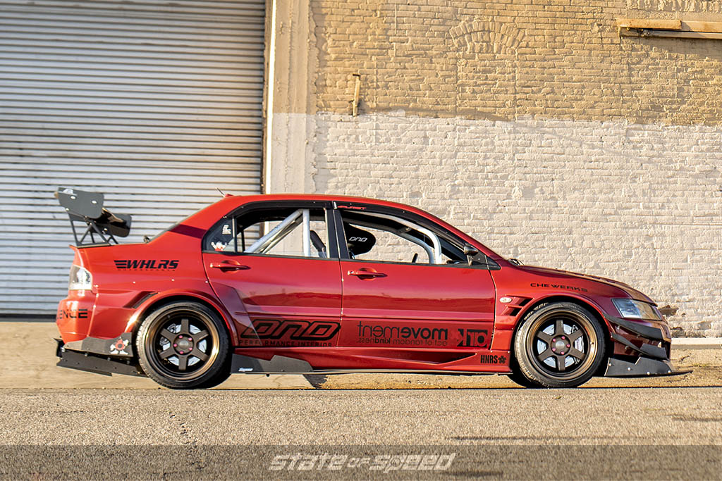 Mitsubishi Evo with a brake kit