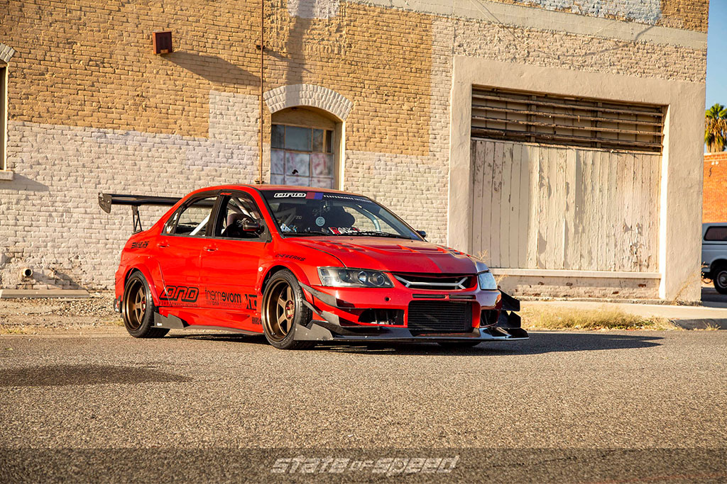 evo IX with milestar tires