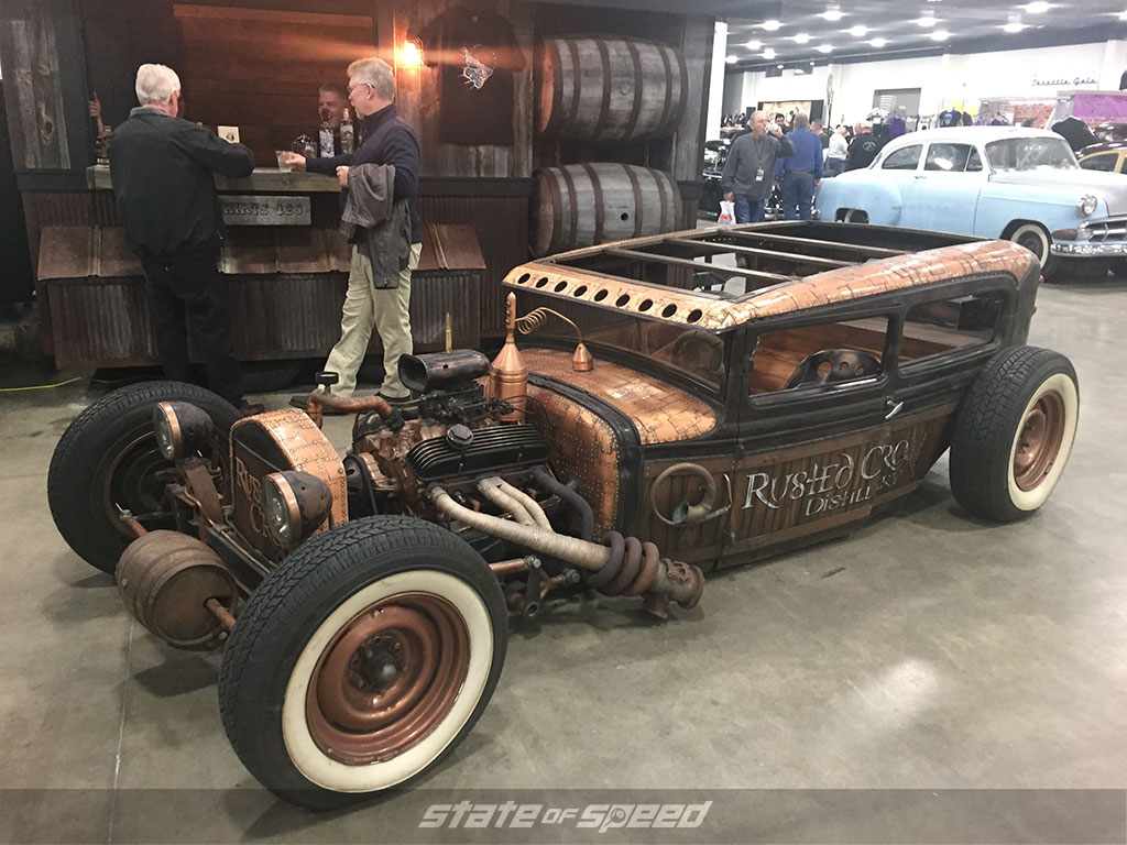 Rat rod at the auto show