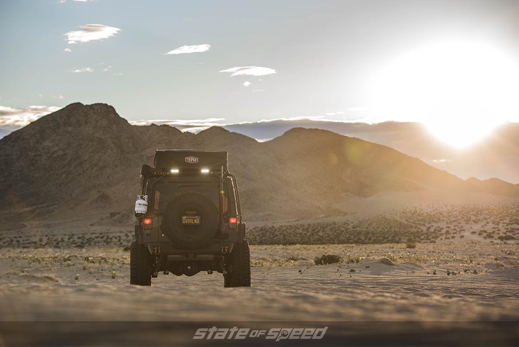 jeep jk in the sunset