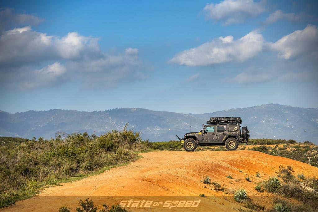 side view of jeep on milestars