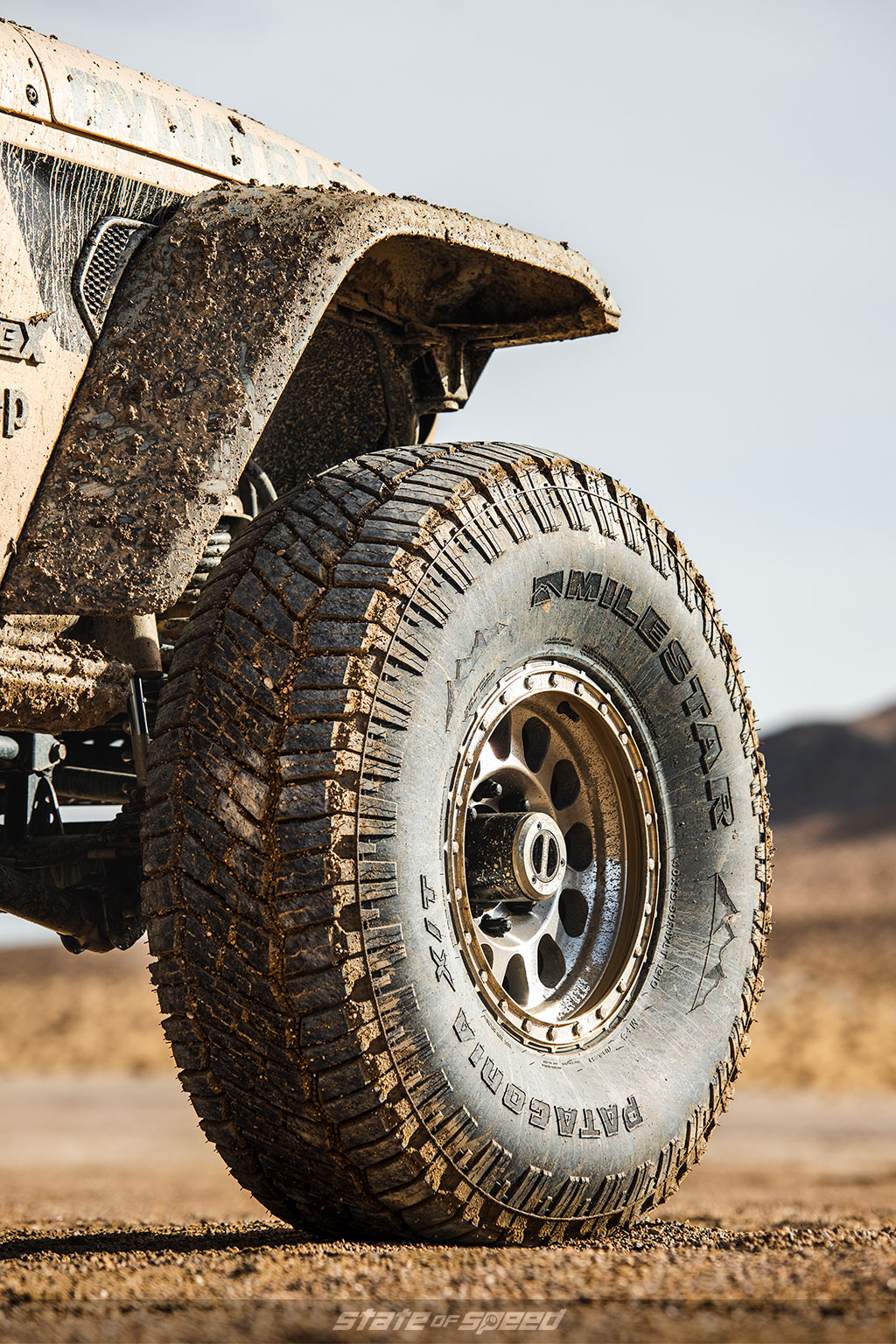Tan Jeep JT Gladiator Codex with milestar patagonia xt offroad tires