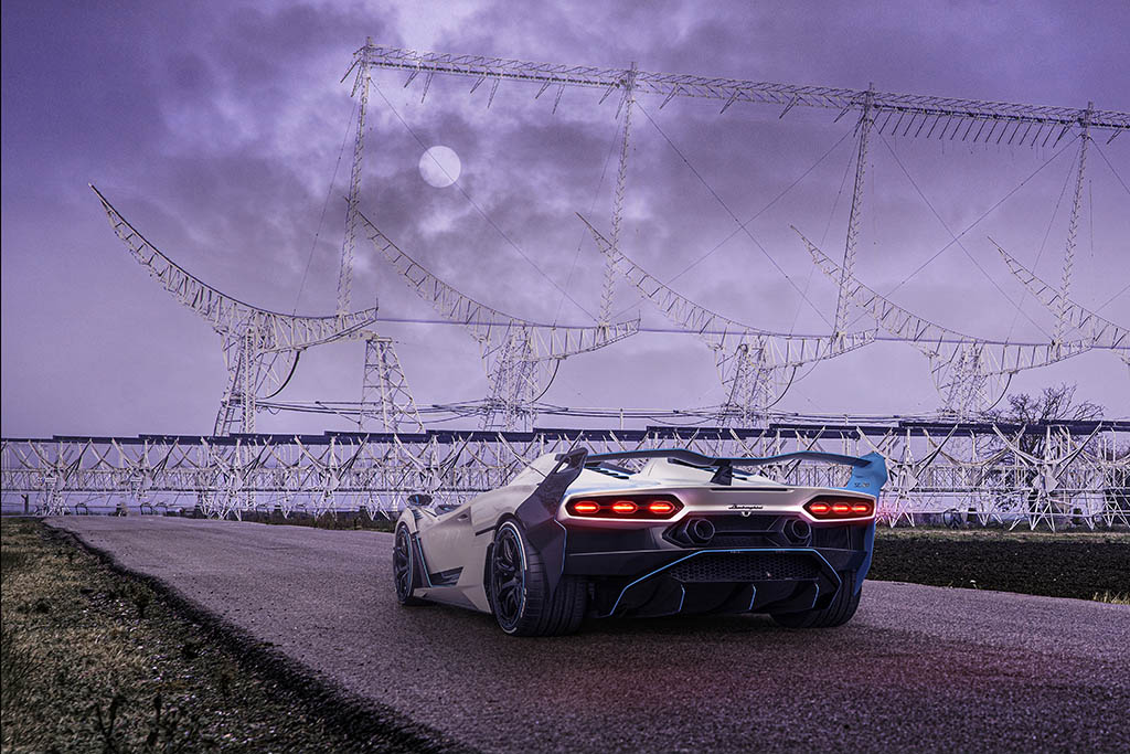 rear shot of lamborghini sc20