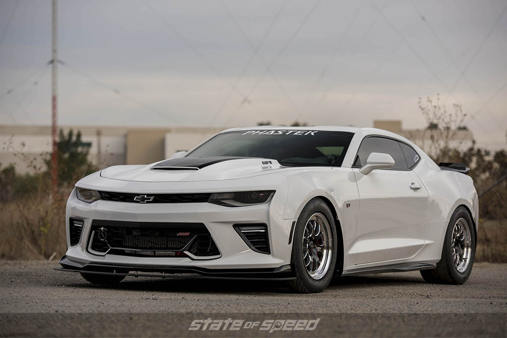 white chevy camaro lt1 front 3/4 shot upgraded aero