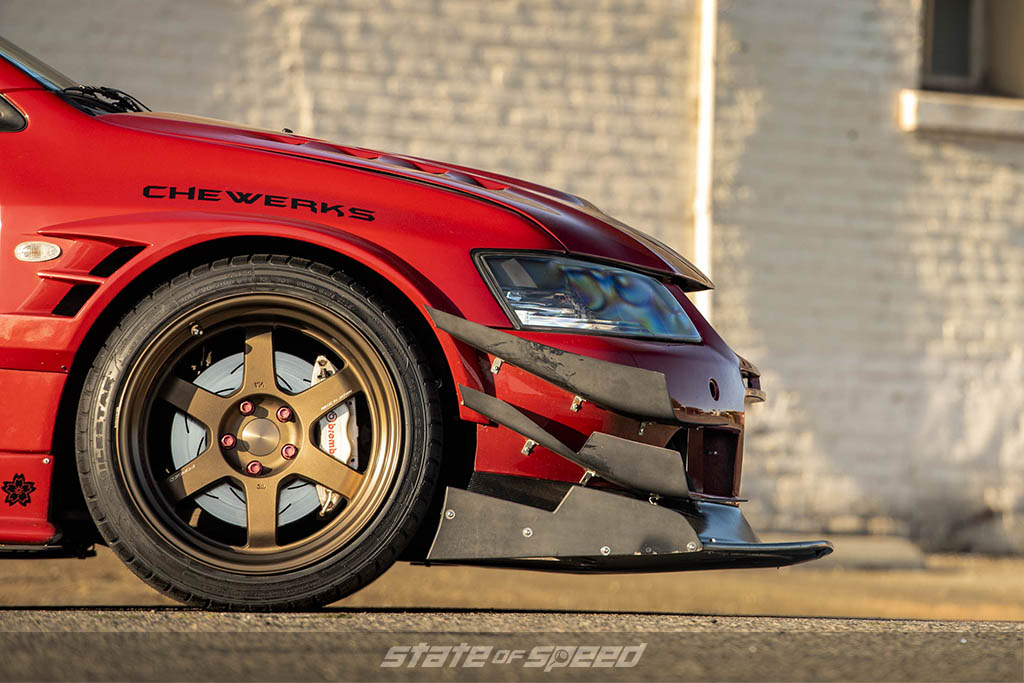evo 9 with canards and splitter