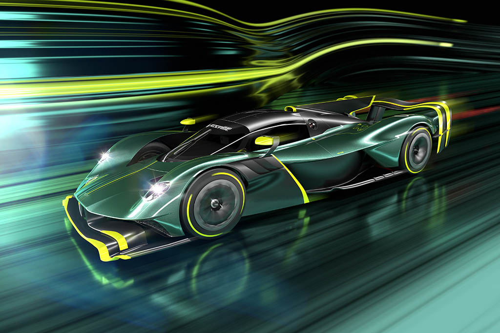 render of new aston martin track car
