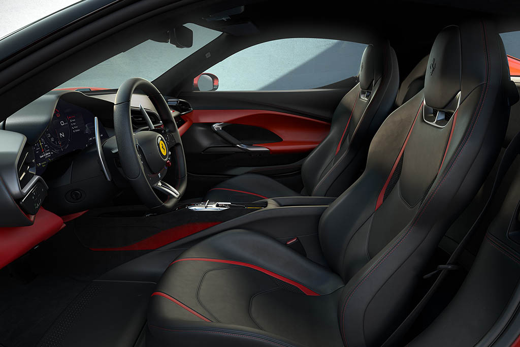 interior of new ferrari