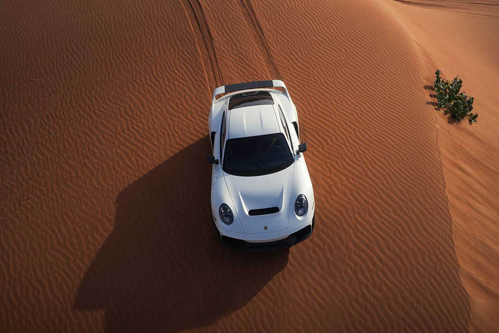 front aerial shot of gemballa marsien