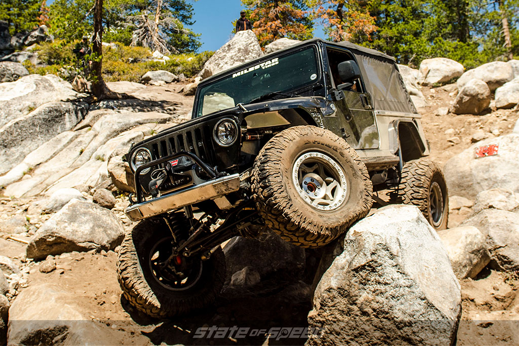 Black Jeep JK with offroad MT 35s