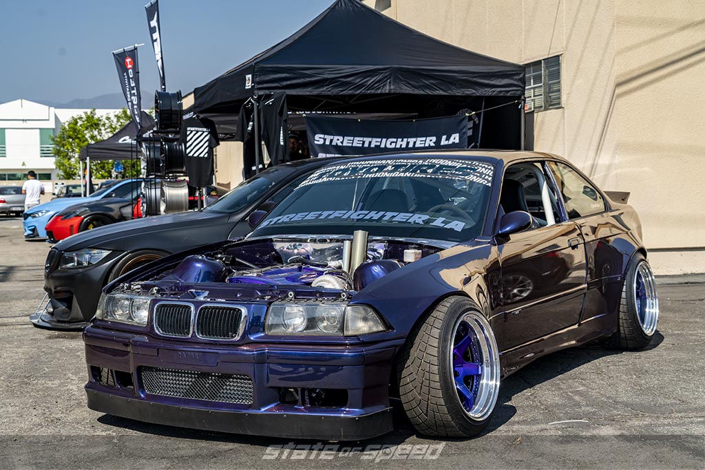 Purple BMW M3 with a RB26DETT Nissan Skyline GT-R Engine