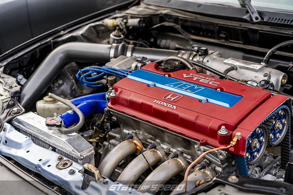 modified Honda B series engine