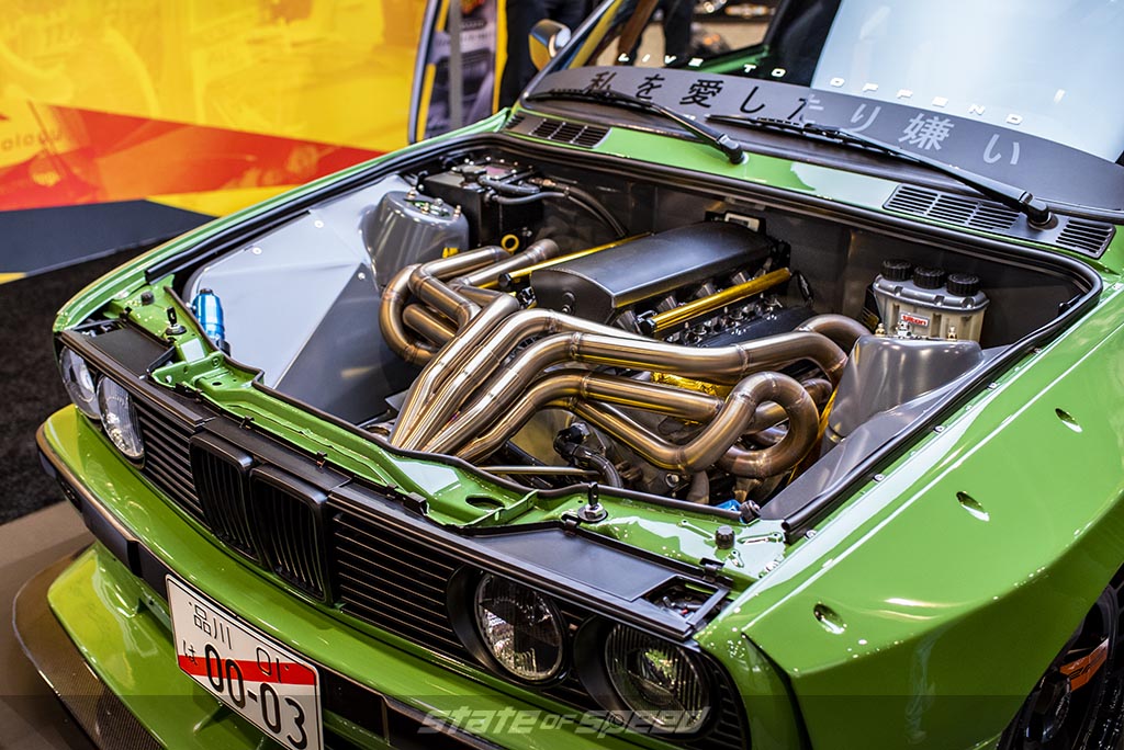 Green BMW E30 with an LS V8 Engine